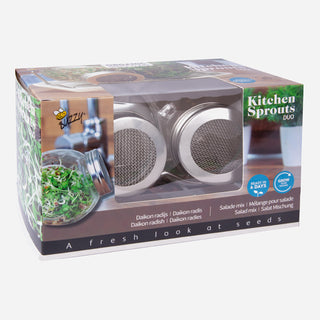 Buzzy Organic Duo Kiemgroente Potten met Schaal