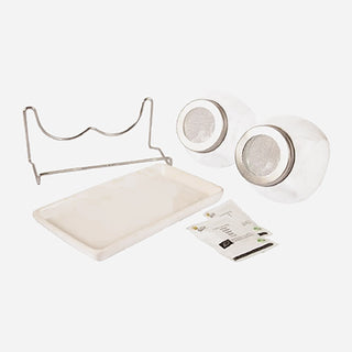 Buzzy Organic Duo Kiemgroente Potten met Schaal