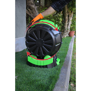 Outsunny 360° draaibare composter met dubbele kamer, 163 L, zwart Outsunny 360° draaibare composter met dubbele kamer, 163 L, zwart