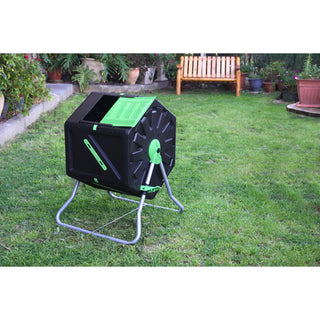 Relaxdays Compostbak Metaal – Met Bodem & Poten, 68x46x46 Cm, 120 Liter, Voor Tuinafval, Groen, Eenvoudig Te Moneren