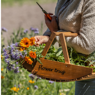 Oogstmand Bloemen Hout