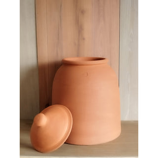 Bleekpot Terracotta + Deksel (53cm)