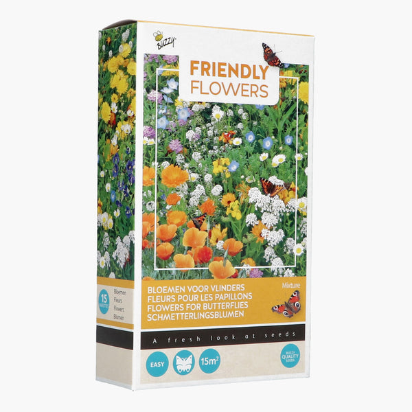 Buzzy Friendly Flowers Vlinders Laag 15m²