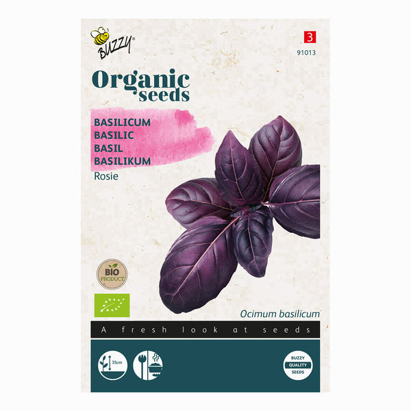 Buzzy Organic Basilicum Rosie 91013