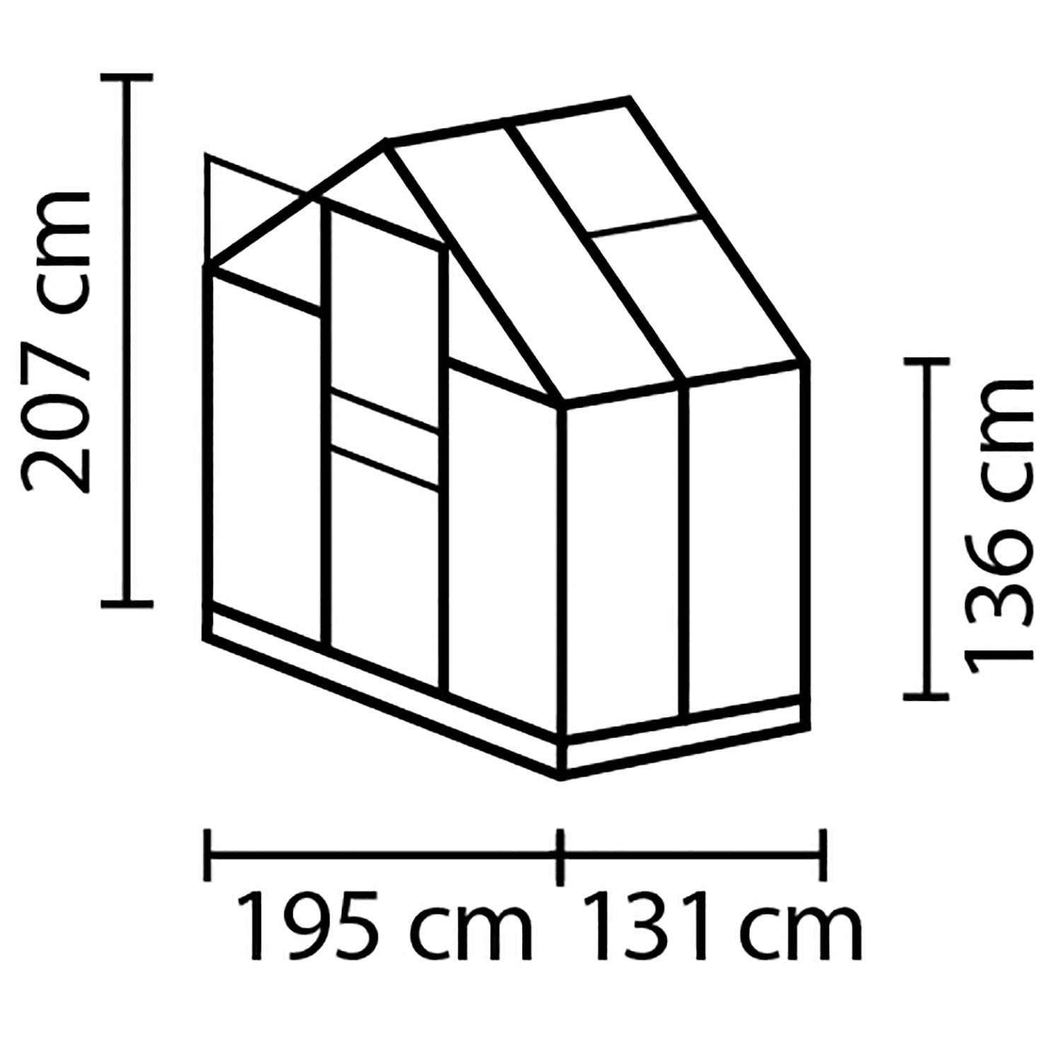 Planet 2500 Tuinkas | 6 mm Kanaalplaat of Veiligheidsglas